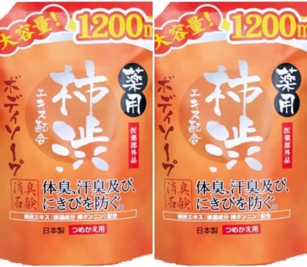 Max Medicinal Persimmon Body Soap Refill 1200mL x 2 Set  Japan