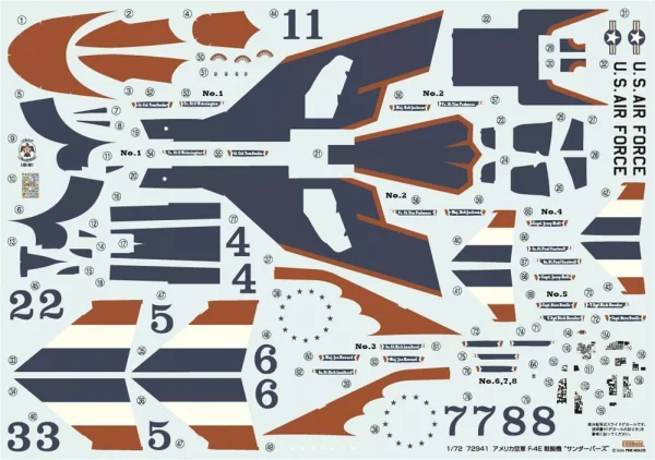 Fine Molds 1/72 US Air Force F-4E Fighter Thunderbirds Model - Image 7
