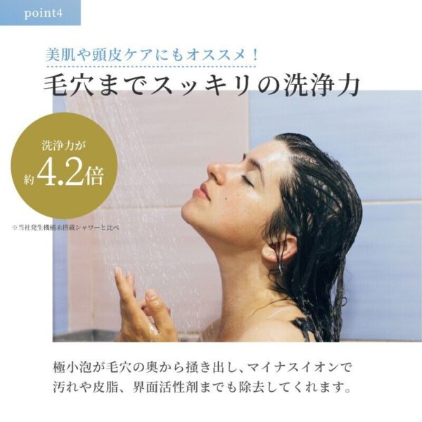 NanoFemiras Plus Shower Head Japan | Ultra-Fine Nano Bubbles, 3 Modes, Water Saving - Image 2