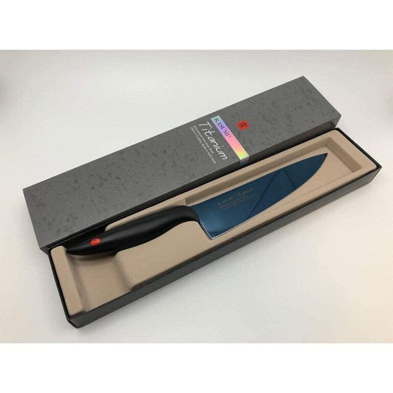 Sumikama Kasumi Titanium Kitchen Knife Blue 200mm - Image 2