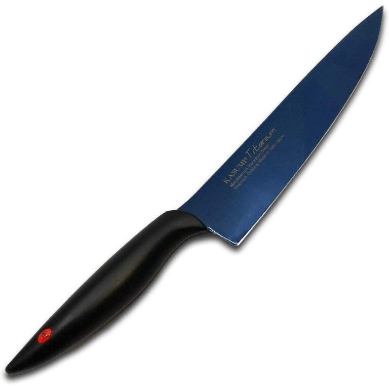 Sumikama Kasumi Titanium Kitchen Knife Blue 200mm - Image 4