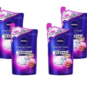 Nivea Cream Care Body Wash French Rose Refill 360Ml (4 Bags Set) - Japan