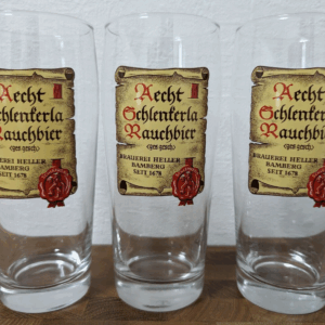 "Aecht Schlenkerla Rauchbier Glasses 0.5L, Set of 3 - Traditional German